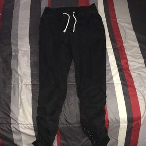 Black Divided Joggers